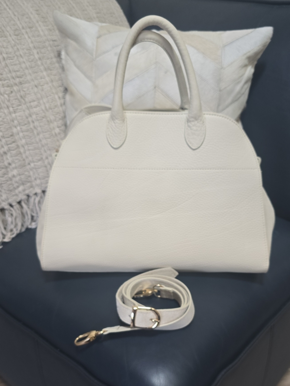 Anna Paola Leather Satchel Bag